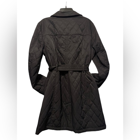 Coach Black Quilted Coat with Belt - Picture 2 of 11